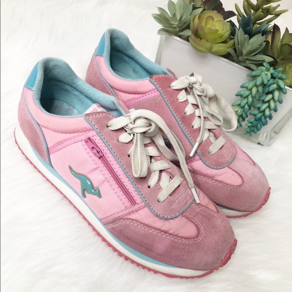 kangaROOS Shoes - Vintage KangaRoo sneakers pink and aqua size 8